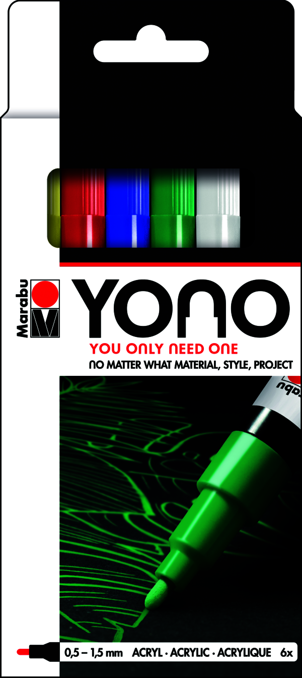 MARABU - Marqueur acrylique YONO 0.5 - 1.5 mm Ro…